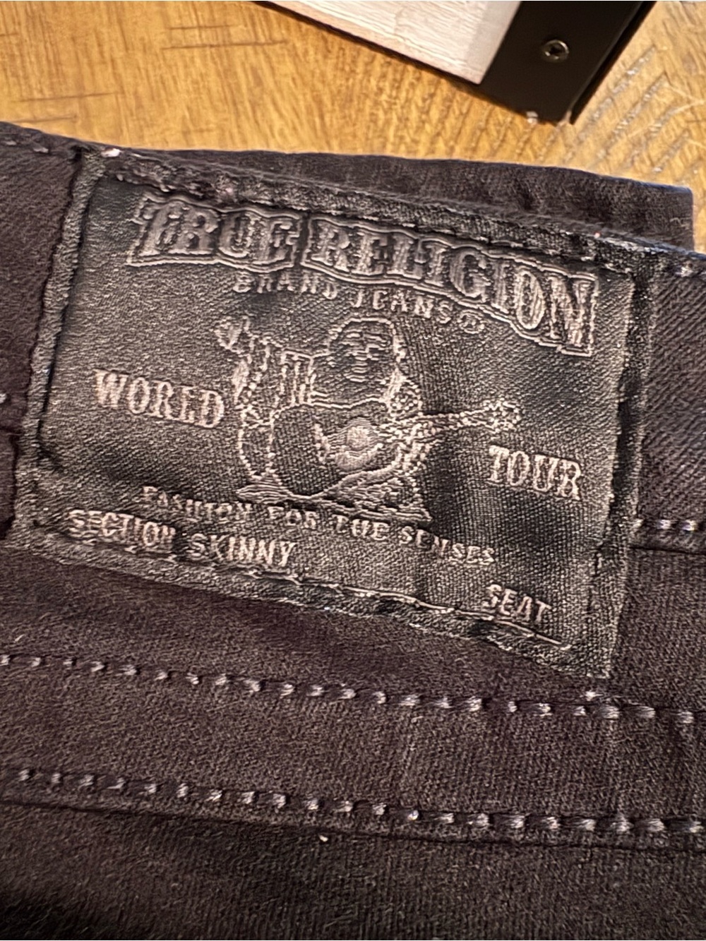 True Religion Black Distressed Bootcut Jeans - Picture 2 of 8